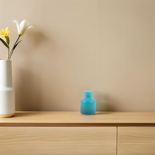 Flacon Diffuseur en Verre Bleu Chic et Rechargeable pour Bâtonnets - 8