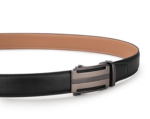 Image of Men's Belt, Ratchet Dress Casual Belt with Adjustable Automatic Buckle Trim to Fit