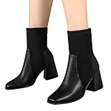 Damen Thermostiefel Kurzschaft Warme Sale Schneeschuhe Arbeitsschuhe Mit Stoff-Schaft Bunt Biker Stiefel Schuh Herbst Leather Elegant Snow Bootie Schlupfstiefel Stiefeletten Damenstiefel