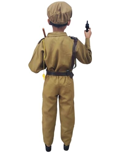 Image of BookMyCostume Kids 6-Pcs Forces & Community Helper Costume Collection - Army, Military, Navy, Police & Soldier Outfits - Fancy Dress for Patriotic Events, School Annual Day, Role-Play & Competitions