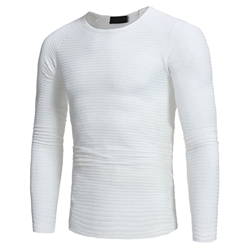 Mens Casual Slim Fit Basic Tops Long Sleeve Henley Undershirts Lightweight Ribbed Stretch Pullover Sweater