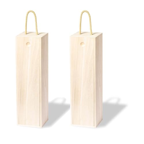 Genérico Pack de 2 CAJAS DE VINO madera
