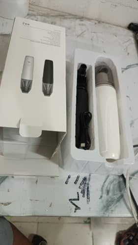 Image of Multipurpose Cordless Rechargeable Mini Handheld Vacuum Cleaner for Car, Home, Sofa, Desk, Pet Hair, Dust Cleaning with Strong Suction, Washable Filter, Portable Lightweight Cleaning Tool.
