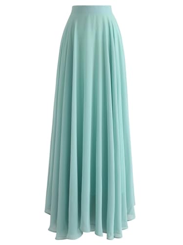 Image of Women's Full Length Georgette Long Skirt- Lehenga with 8 Meters Maxi Flare