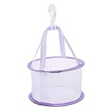UTHCLO Cesta de Malla para Secado Colgante Organizador Multiusos para Esponjas y Brochas de Maquillaje Resistente y Ligera para Baño y Viaje Color Púrpura
