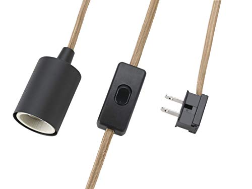 Wisbeam Plug In Pendant Lighting, Hanging Light Kits With On/Off Switch, 15 Feets Cord, Bulbs Not Included, 1-Pack #TOP4
