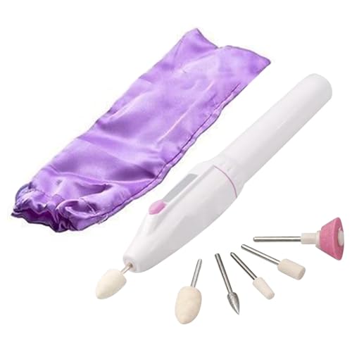1 juego de eléctrica de uñas, kit de taladro de uñas, lijadora de uñas, máquina pulidora de uñas, con 5 cabezales de molienda y 1 bolsa de almacenamiento, para quitar y dar forma a gel para