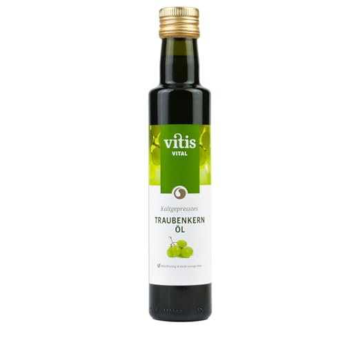 Vitis Traubenkernöl kaltgepresst 250ml natives Speiseöl reich an Vitamin E zum Braten Kochen Backen & Salat von der Mosel