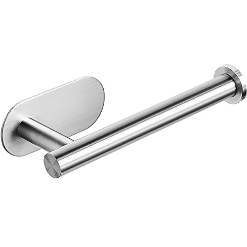 GoodTool Stainless Steel Toilet Paper Towel Holder Bathroom Roll Holder Kitchen Paper Towel Holder Wall Mounted Toilet Paper Holder Self-Adhesive Roll Paper Holder Suitable for Kitchen Bathroom