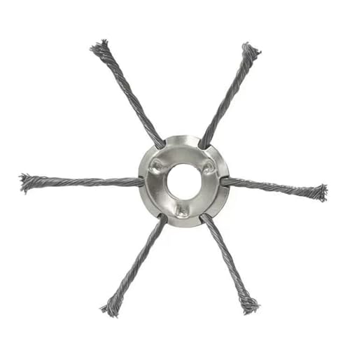 Cabezal de cortabordes de alambre de acero con nudo trenzado, disco de desbrozadora de alambre de acero con 6 cabezales para accesorio de repuesto de cortacésped de jardín