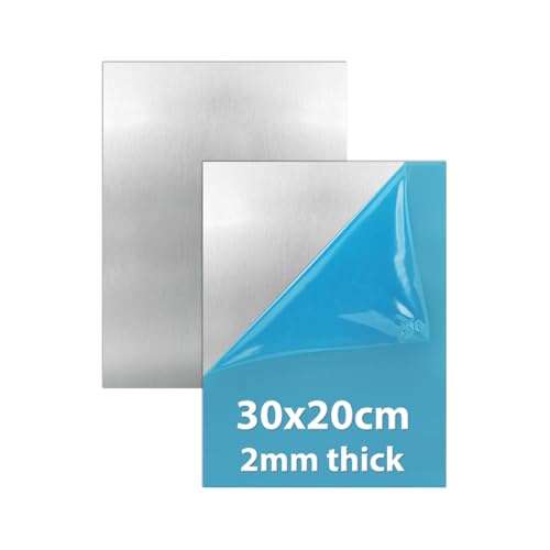 LALAGO Placa de Aluminio, Chapa de Aluminio, grosor es de 2 mm - 300 mm x 200 mm (30cm x 20cm) - 2 Pcs