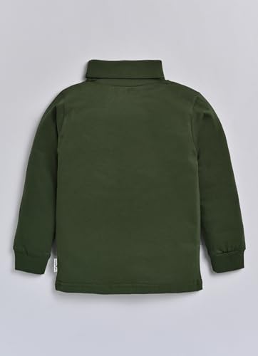 Image of Hazelnuts Pure Cotton Printed High Neck Full Sleeve Tshirt for Boys
