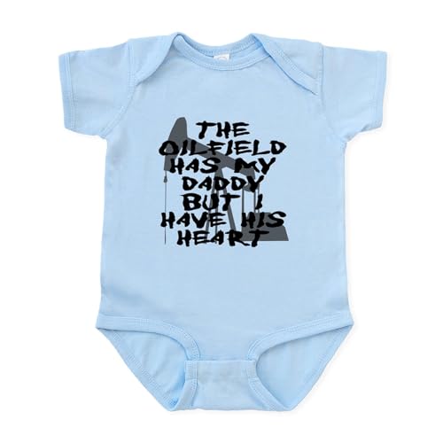 CafePress The Oilfield Has My Daddy But I Have His Heart BOD Cute Infant Bodysuit Baby Romper Sky Blue