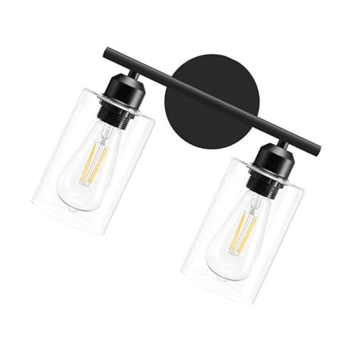 Lámpara de espejo para cuarto de baño moderno de hierro y vidrio aplique de pared