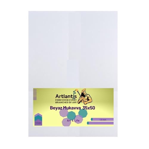 Beyaz Renkli Mukavva 35x50 5 Adet Renkli Mukavva 5 Adet
