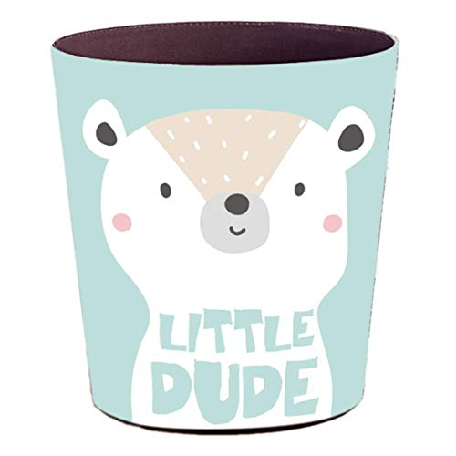 PMTBHTrash Can Trash Can 10L Waterproof Leather Trash Can, Child Trash Can Office Bedroom Trash Can