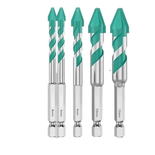 GYQAZSS Eccentric Twist Drill Bit 5/6 Pcs High-Strength Drill Bits Sets 6mm/8mm/10mm/12mm Metal Twist Drill Bits for Glass/Tile/Wood