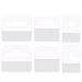 Canomo 300 Pieces Plastic Clear Adhesive Custom Display Hang Tabs Hooks Folding Display Tags for Store Retail Display, 3 Shapes