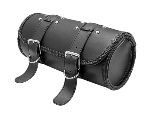 Sac de selle moto universel en cuir PU noir pour Ducati et routières