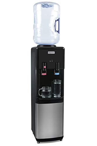 Comparison: Best Water Coolers For Office 11 Igloo Top Loading Water Cooler – Hot & Cold Dispenser – Black & Stainless Steel, Holds 3 & 5 Gallon Jugs, Child Safety Lock – for Homes, Kitchens, Offices, Dorms