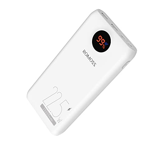 ROMOSS SW20PF 20000mAh Portable Phone Charger, 22.5W&PD20W Power Bank Fast Charging LED Display 3 Inputs 3 Outputs, External Battery Pack Compatible with Nintendo Switch, iPhone 13/12, Samsung S20 and More