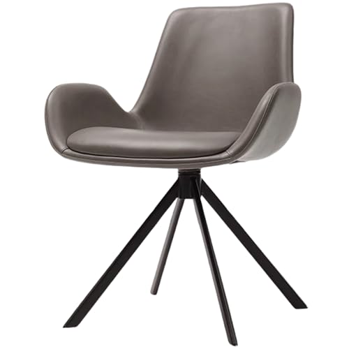 Chaise bureau pivotante grise rembourrée pour ordinateur - 2