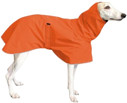 Gunjima 犬レインコート犬カッパ 犬服 軽量 防水 犬コート 犬用ポンチョ 冬調節可能なグレイハウンドの服冬暖かいフリースの服 暖かいジャケット通気 着脱簡単 汚れ防止 ジャケット ペット雨具 梅雨対策 小型犬/中型犬/大型犬 (橙色,3XL)