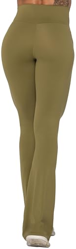 Image of Sunzel Flare Leggings, Crossover Yoga Pants with Tummy Control, High-Waisted and Wide Leg
