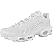 Nike Air Max Plus Womens Running Shoes, White/White-Pure Platinum, 6.5 M US