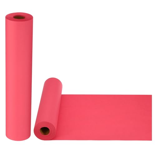 Rouleau de Papier Kraft Rouge 80 GSM | 2 Pcs 38cm x 30M PATIKIL pour Cadeaux