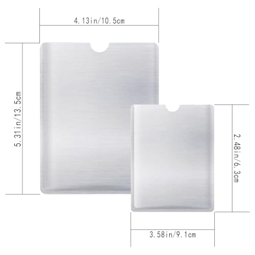 15PCS RFID Blocking Sleeve RFID Credit Card Holder & RFID Passport Sleeve – Secure Travel Wallet – To Protect Your Valuable Information From Theft (Black RFID3