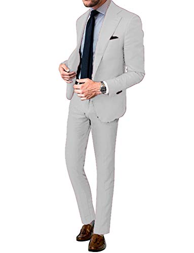 Image of Men's 2 Pieces Tuxedos Notch Lapel Suit(Jacket + Pants)