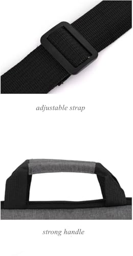 Image of ATEVON Grey Waterproof Laptop Sleeve Case with Handle - Fits 15.6-16 Inch Laptops & Tablets, Unisex Carrying Bag for Men & Women