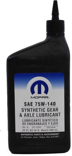 Safety Recall P77 / NHTSA 14V-796 Rear Axle Pinion Nut - 2005 Dodge Ram 1500 9 Chrysler Fluid 4874469 SAE 75W-140 Synthetic Gear and Axle Lubricant - 1 Quart, 32 Ounces