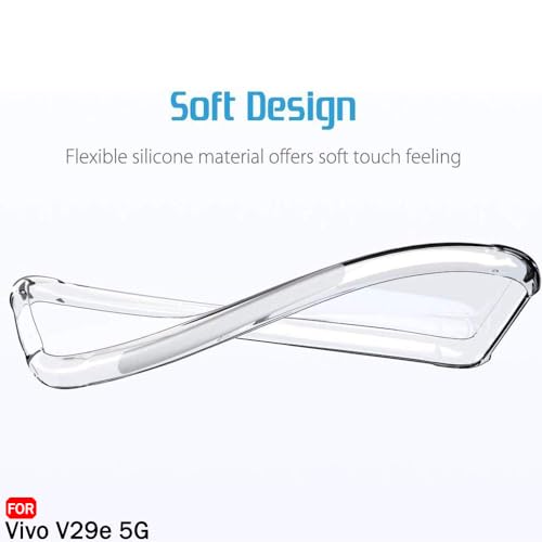 Image of TheGiftKart Crystal Clear Back Cover Case for Vivo V29e 5G | Shockproof Soft TPU Case | Cushioned Edges for Ultimate Protection Back Cover Case for Vivo V29e 5G (TPU, Transparent)
