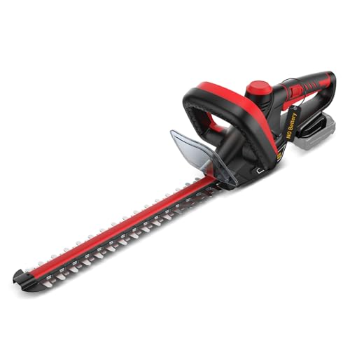 Hedge Trimmer for Milwaukee 18V Battery Cordless Hedge Trimmer with 22 Dual-Action Blade and Safety Lock 1600PRM 3/5 Cutting Width(Battery Not Included) (Red)