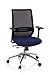 Produktbild hjh OFFICE 820014 Profi Bürostuhl PROFONDO Stoff Schwarz/Blau Drehstuhl mit Netzrücken, Lordosenstütze & Armlehnen verstellbar