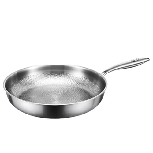 Cvoepobey Sartén de Acero de Titanio Sin Revestimiento, Antiadherente, con Diseño de Escamas de Pescado y Martillo, Ideal para Carnes, Utensilios de Cocina, C