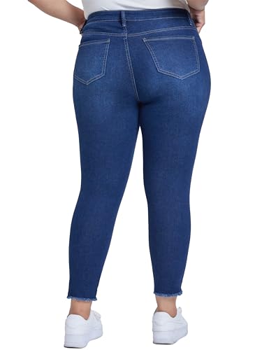 Royalty For Me Womens Women's Plus Size Sustainable Button Fly Skinny Jeans3