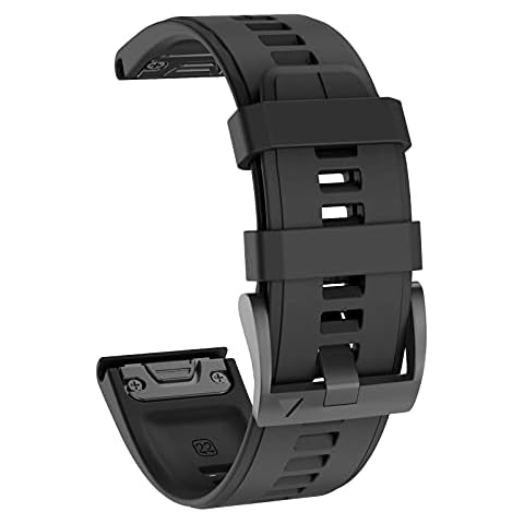 ISABAKE Strap for Fenix 5 Plus, 22mm QuickFit Silicone Watch Band for Fenix 6/7, Forerunner 935/945, Approach S60, Quatix 5 Cover