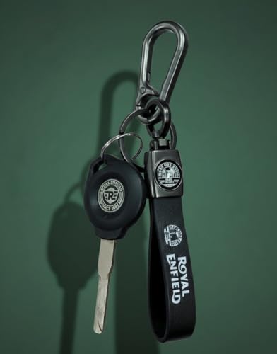 Image of Zuno Leather Keychain Compatible with RE Bike Keys | Key Holder for Classic 350, Hunter 350, Bullet 350, Meteor, Himalayan | Keyring Gift for Men & Women - Anniversary