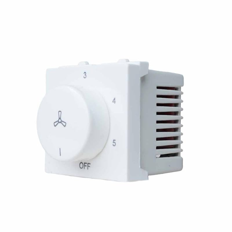 Image of Logitec Fan Regulator 5-Speed Type: TWO MODULE PENTA White