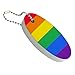 GRAPHICS & MORE Rainbow Pride Gay Lesbian Contemporary Floating Keychain Oval Foam Fishing Boat Buoy Key Float
