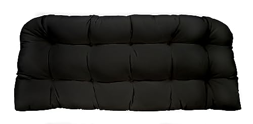 RSH DECOR: Tufted Wicker Loveseat Cushion | 41” x 19
