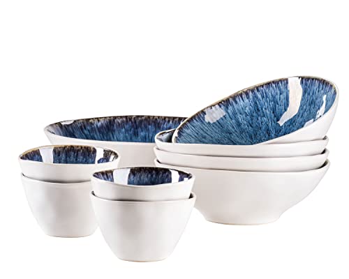 MÄSER Serie Frozen 9-teiliges Bowl Set aus schöner Keramik, 1...