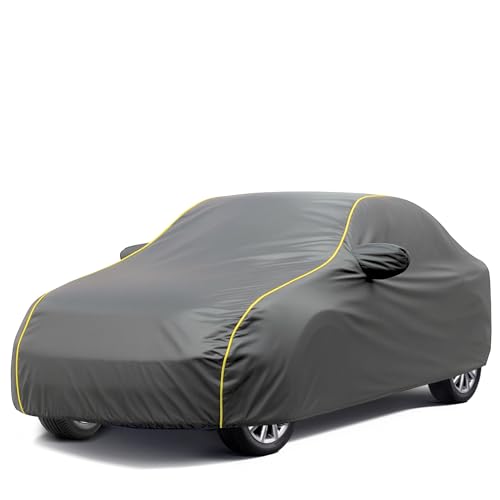 Image of Kayme Premium Grey Sierra Car Cover Waterproof for (All Models & Variants - Petrol, Diesel, CNG & EV) |Speacially Custom Fit with Mirror Pockets |All-Weather Protection - Outdoor Car Body Cover