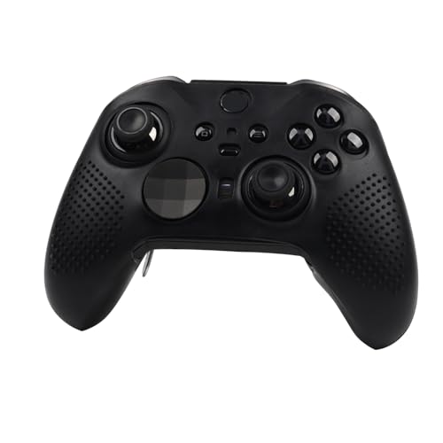 Image of Black Controller Skin Compatible with Xbox Elite Series 2 Core Wireless Controller,Protector Case, Customised Thumb Grips Cap