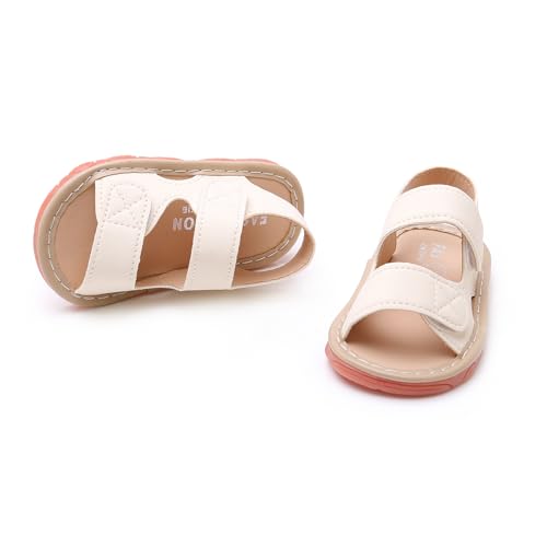 SOFMUO Baby Boys Girls Squeaky Sandals Non-Slip Soft Rubber Sole Closed Toe Infant Summer Outdoor Shoes Toddler First Walkers4