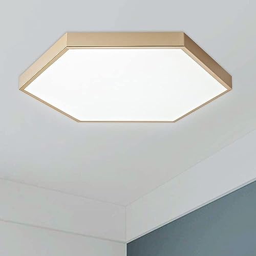 Plafonnier géométrique doré LED variable pour salle à manger - 3