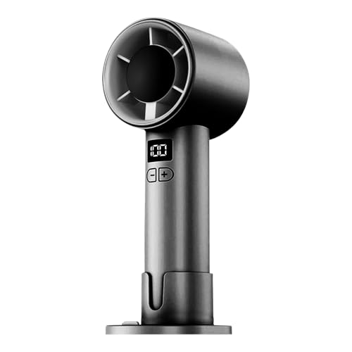 Ventilador portátil – Mini ventilador de escritorio con 100 velocidades, dispositivo de refrigeración con 100 velocidades, mango antideslizante para amigos, viajes, camping, cumpleaños, vacaciones